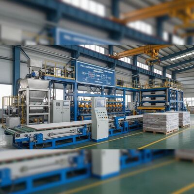 Đường dây sản xuất tấm ciment sợi tự động hoàn toàn Tiêu chuẩn CE 200kw Điện lực được thiết kế cho sản xuất quy mô công nghiệp