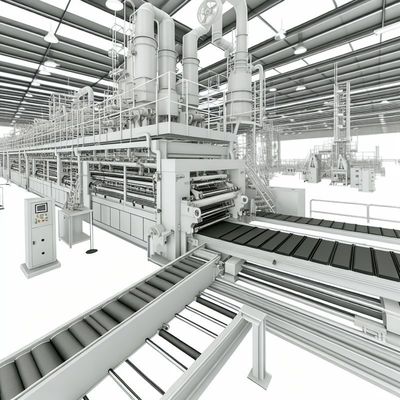 Đường dây sản xuất tấm ciment sợi 2400mm bên ngoài với ≤10% hấp thụ nước