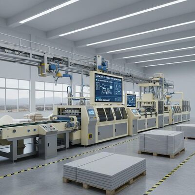 Công suất 3-5 triệu mét vuông dây chuyền sản xuất tấm vải xi măng tự động cao hệ thống điều khiển PLC 1 năm bảo hành tự động hóa