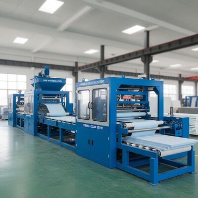 Máy sản xuất tấm mgo màu xanh tích hợp công nghệ màu điều chỉnh để sản xuất tấm magie oxit cho vật liệu xây dựng