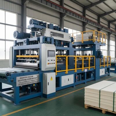 Máy làm ván MgO màu điều chỉnh 1.22 2.44 Máy móc hạng nặng để sản xuất ván xây dựng chống cháy