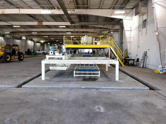 Máy làm tấm panel sandwich tự động, vật liệu đổ bột xi măng và sản xuất bột Talcum