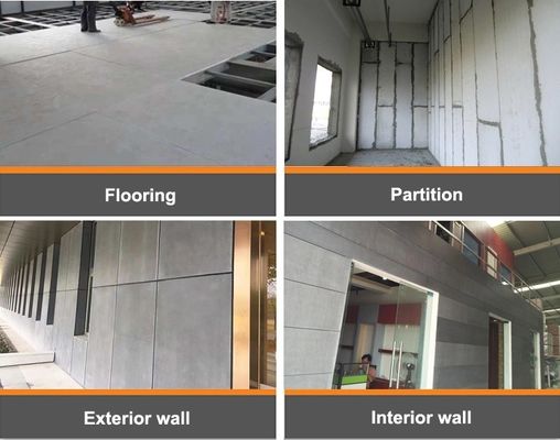 Máy gỗ ciment sợi trắng chống cháy và máy gỗ tường bên ngoài