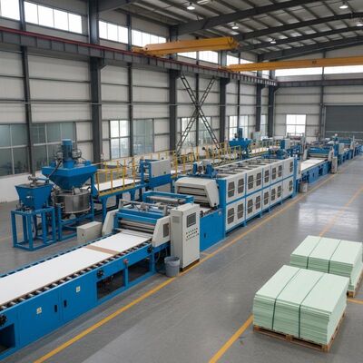 Công suất 600 Tấm Dây chuyền sản xuất ván MgO 8 giờ với Chiều rộng ván 600-1220mm và Kích thước 1.22-2.44 cho sản lượng