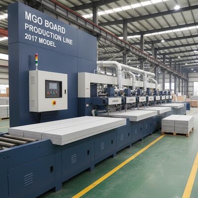Đường dây sản xuất tấm MgO cắt có mô hình năm 2017 và màu sản phẩm được điều chỉnh để sản xuất tấm bền